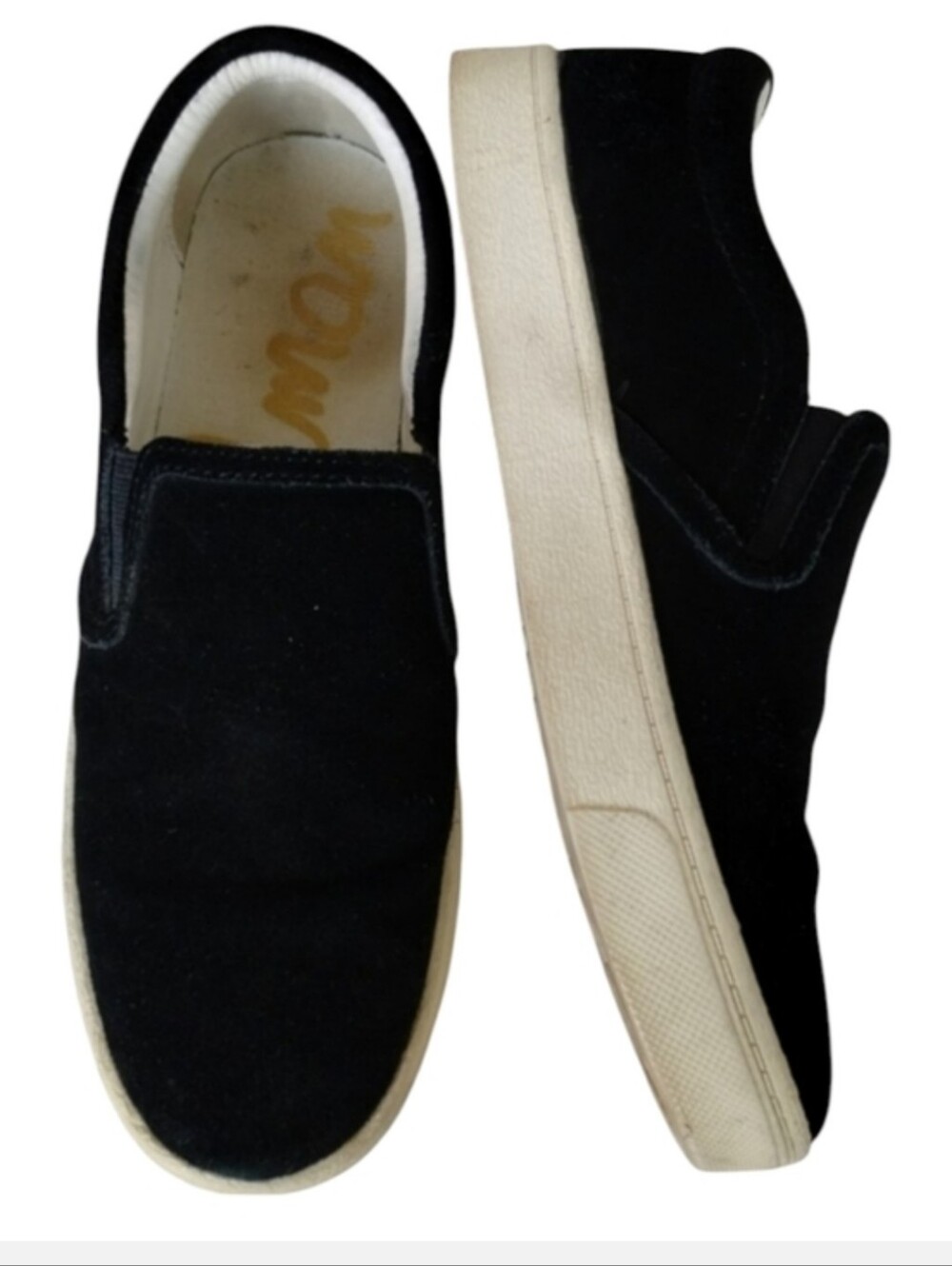 Sam Edelman Suede Sneaker Black Leather 7 Marvin